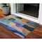 Homeroots 3' X 5' Blue Purple And Green Abstract Washable Indoor Outdoor Area Rug 604360 - alternate 1