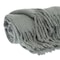 Homeroots Super Soft Gray Soft Solid Color Handloomed Throw Blanket 402915 - alternate 5