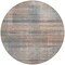 Homeroots 8' Copper Gray And Blue Round Striped Washable Indoor Outdoor Area Rug 588054 - alternate 3