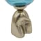 Homeroots 18" Blue White And Gold Ombre Glass And Aluminum Pedestal Table Vase 565456 - alternate 5