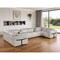 Homeroots Light Gray Italian Leather Power Reclining U Shaped Eight Piece Corner Sectional With Console 634673 - alternate 8