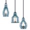 Vaxcel Millie 3L Bronze Farmhouse Jar Pendant Chandelier Ceiling Light Fixture Blue Glass P0249 - alternate 4