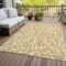 Homeroots 9' X 12' Gold And Ivory Geometric Washable Indoor Outdoor Area Rug 599284 - alternate 6