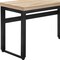 Homeroots Adjustable Natural and Black Wood and Metal Sled Computer Desk 490017 - alternate 5