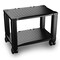 Home-Complete 2-Tier Office Desk Organizer Rolling Cart Compact Portable Under-Desk Storage with Wheels, Black HC-2401 - alternate 4