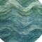 Homeroots 8' Teal Blue And Green Round Abstract Washable Indoor Outdoor Area Rug 618180 - alternate 7