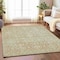 Homeroots 8' X 10' Gold Damask Washable Indoor Outdoor Area Rug 607701 - alternate 5
