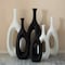 Uniquewise 30-Inch Frosted Black Fiberglass Tall Floor Vase - Decorative Vase for Modern Home Decor QI004676.S - alternate 7