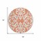 Homeroots 8' Coral And Ivory Round Damask Washable Indoor Outdoor Area Rug 614421 - alternate 2