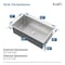 Wrightmaster 33 in. Undermount Single Bowl 18 Gauge Silver Stainless Steel Kitchen Sink with Drain ZOR-04D-331912 - alternate 4