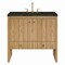 James Martin Vanities Hudson 36" Single Vanity, Light Natural Oak, w/ 3 CM Phantome Eclos Top 435-V36-LNO-3PHT - alternate 1