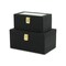 Homeroots 10" Black Solid Wood Box 489364 - alternate 1