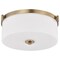 Nuvo Liam, 3 Light Flush Mount, Burnished Brass, White Opal Glass 60/8207 - alternate 5
