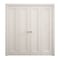 Sartodoors Sliding Closet Double Bi-fold Doors 72 x 96 inches, Ego 5006 Painted White Oak, Sturdy Tracks Mold EGO5006DBF-PWO-72x96 (4* 18x96) - alternate 1