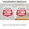 Signmission 24 Hour Surveillance Shield Sign Attenti, 4 inch X 4 inch, Vinyl Decal, 2PK SHI-D-2PACK-4-353 - alternate 4