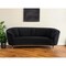 Homeroots 92" Black Velvet Sofa 491038 - alternate 4