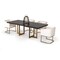 Homeroots 87" Black And Brass Rectangular Dining Table 486033 - alternate 3