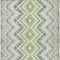 Homeroots 3' X 5' Green Ivory And Gray Geometric Washable Indoor Outdoor Area Rug 581539 - alternate 5
