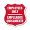 Signmission Bilingual Employees Only Shield Sign Emp, 6 Inch X 6 Inch, Plastic Sign SHI-P-6-364 - alternate 1