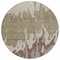 Homeroots 8' Beige And Taupe Round Abstract Washable Indoor Outdoor Area Rug 613610 - alternate 5