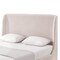 Homeroots Pink Solid Wood King Upholstered Linen Bed 544951 - alternate 5