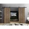 Sartodoors Sliding Double Barn Doors with Hardware, Planum 0010 Walnut, 13FT Rail Hangers Sturdy Set, Modern S PLANUM0010DB-WLN-6084 - alternate 1