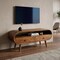 Homeroots 35in Brown Solid Wood Enclosed and Open Storage TV Stand 727850 - alternate 3
