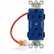 Leviton Straight Blade Receptacle, 5-20R, 20 A, 125V AC, Flush Mount, Self-Grounded M1636-2SU - alternate 1