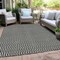 Homeroots 3' X 5' Black And Ivory Geometric Washable Indoor Outdoor Area Rug 594443 - alternate 5