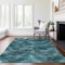 Homeroots 9' X 12' Teal Blue Aqua And Gray Abstract Washable Indoor Outdoor Area Rug 587156 - alternate 6