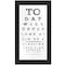 Homeroots Eye Chart I 1 Black Framed Print Wall Art 405340 - alternate 1