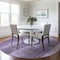 Homeroots 8' Purple And Lilac Round Striped Washable Indoor Outdoor Area Rug 617844 - alternate 5