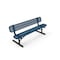 Mytcoat 6ft Outdoor Bench with Back, Portable, Light Blue, Punched Steel, Textured Coating 804205 - alternate 1