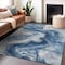 Homeroots 10' X 14' Navy Blue And Silver Abstract Washable Indoor Outdoor Area Rug 618339 - alternate 3