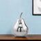 Homeroots 11" Silver Buffed Aluminum Decorative Pear Tabletop Sculpture 354622 - alternate 3