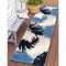 World Rug Gallery Amalfi Contemporary Tropical Floral Indoor/Outdoor Runner Rug 2 ft 7 in x 6 ft Navy 8013NAVY27X6 - alternate 1