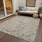 Homeroots 9' X 12' Beige Brown And Gray Floral Washable Indoor Outdoor Area Rug 597798 - alternate 3