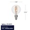 Bulbrite 40W Warm Wht Lght Clear G16 Dimmable (E12) Candelabra Screw Base LED Filament Lght Bulb, 2700K, 2PK 861428 - alternate 3