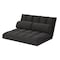 Homeroots 45" Gray Futon Convertible Sleeper Loveseat and Toss Pillows 526470 - alternate 5