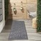 Homeroots 10' Dark Gray And Light Gray Geometric Indoor Outdoor Runner Rug 550796 - alternate 6