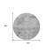 Homeroots 8' Gray And Silver Round Abstract Washable Indoor Outdoor Area Rug 602709 - alternate 5