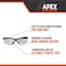 Malta Dynamics APEX, Safety Glasses, Clear Lens, 12 PK SG1014-12 - alternate 3