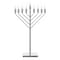 Vintiquewise Large Modern Antique Silver Nine Branch Electric Chabad Style Hanukkah Menorah with Flame QI004626-Si - alternate 1