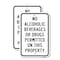 Signmission No Alcoholic Beverages Or Drugs Permitted On This Heavy-Gauge Aluminum, 18" x 24", A-1824-25318 A-1824-25318 - alternate 1