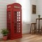 Homeroots Vintage Red Wooden Phone Booth Bar Cabinet 388258 - alternate 2