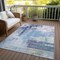 Homeroots 9' X 12' Blue Ivory And Gray Abstract Washable Indoor Outdoor Area Rug 602918 - alternate 7