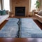 Homeroots 3' X 5' Blue And Charcoal Abstract Washable Indoor Outdoor Area Rug 630465 - alternate 5