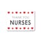 Signmission Public Safety, 10" Height, Peel And Stick Wall Graphic, 14" x 10", Thank You Nurses 2 OS-NS-RD-1014-25422 - alternate 1