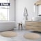 Lavish Home Bathroom Rugs 2 Woven Cotton Bath Mat Set for Boho Decor Round Rugs for Shower, Tub, Toilet, Vanity HT-BATH4-NT - alternate 2