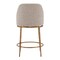 Homeroots 24" Beige and Gold Fabric and Steel Counter Height Swivel Bar Chair 555677 - alternate 4